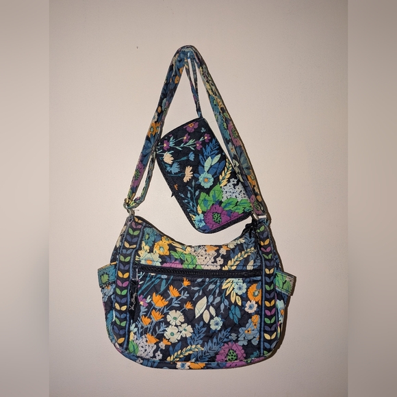 Vera Bradley Midnight Blues Purse and Wallet Set - Picture 1 of 10